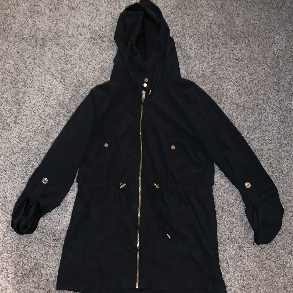 Black jacket mid length